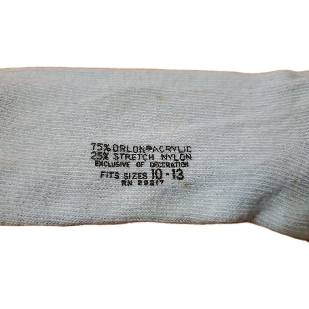 Vintage Mid Calf Socks Jefferies Hosiery Orlon Nylon Size 10-13 Blue
